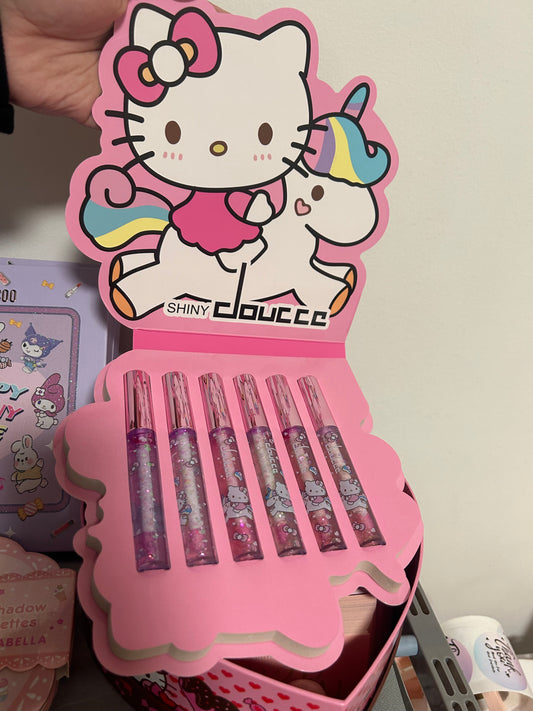 Kit de lipgloss hello kitty